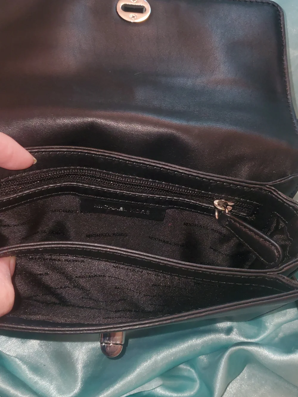 Michael Kors Black Crossbody with Silver Stud Accents